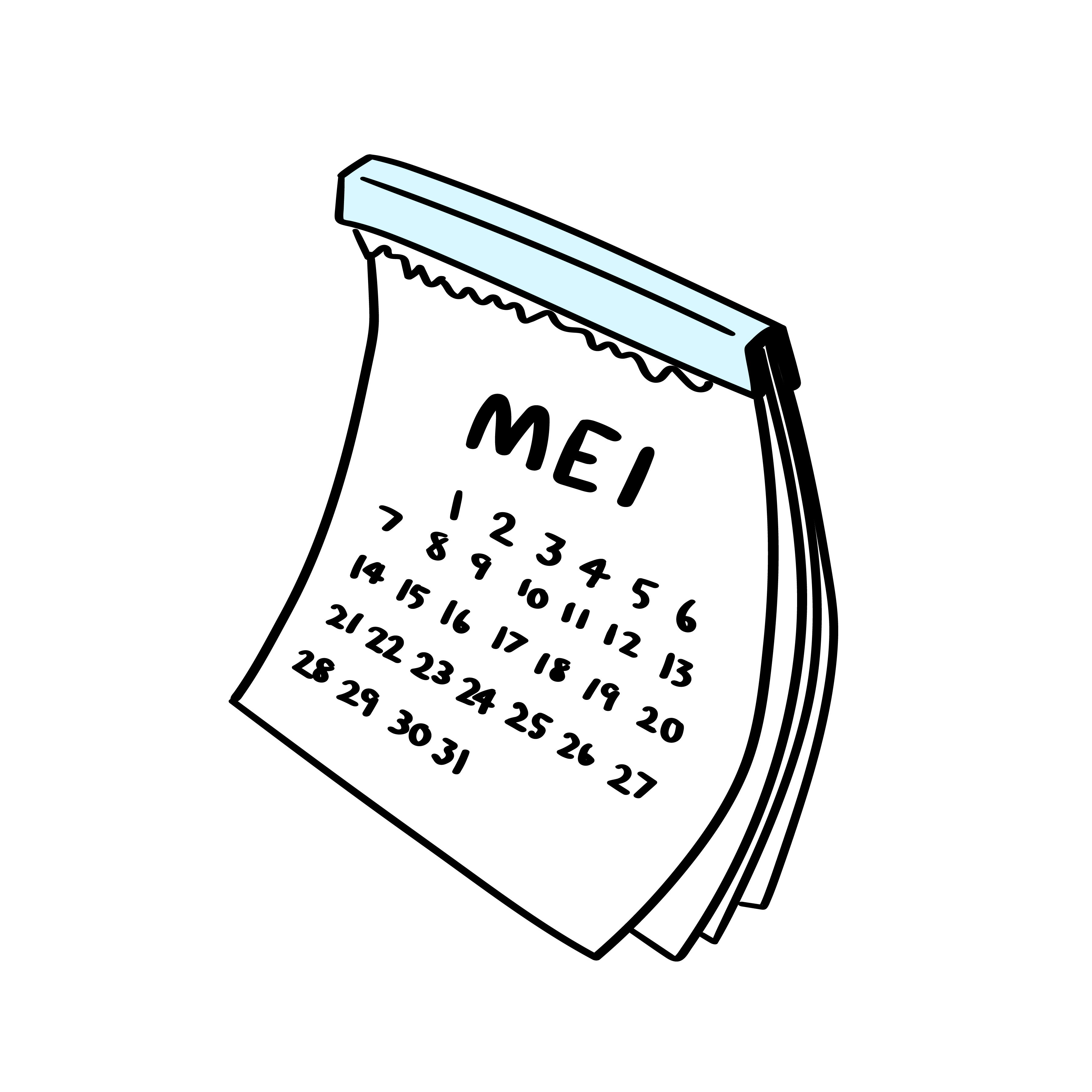 Illustratie van een scheurkalender